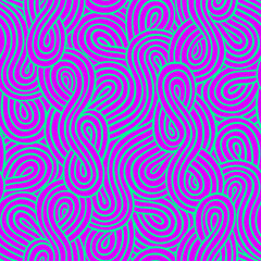 Seamless abstract wavy pattern. Fingerprint background. Swirled brush strokes seamless pattern. Abstract geometric ornament.