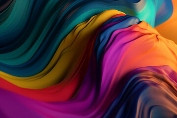 3D render abstract colorful background, photorealistic, hyperrealistic, unreal engine, Generative AI