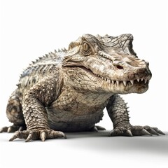 Obraz premium Crocodile isolated on white background (Generative AI)