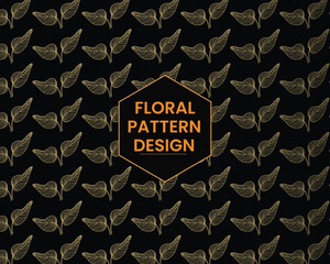 Luxury floral pattern or Elegant astract background in minimalistic linear style.Simple and Minimal Wallpaper Pattern design.