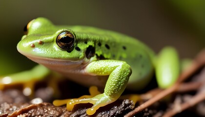 Obraz premium frog on a leaf