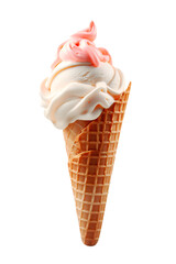  Ice-cream dessert isolated on the transparent Background. Generative AI