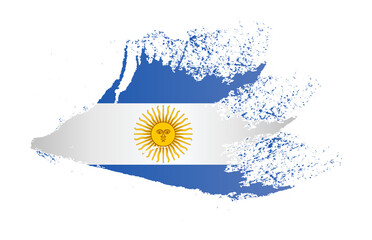 Brush painted flag of Argentina