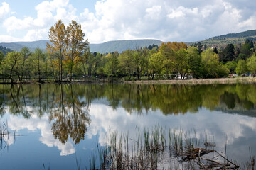 Spring Landscape of Pancharevo lake, Bulgaria