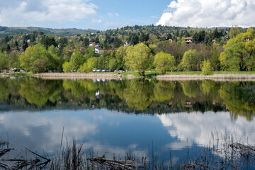 Spring Landscape of Pancharevo lake, Bulgaria