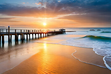 Fototapeta premium sunset on the beach