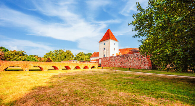 Sarvar, Hungary - view of the Castle of Sarvar, Nadasdy castle. Western Transdanubia, Hungary