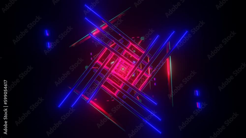 Aufkleber multicolor psychedelic hypnotic visuals with sci-fi elements for vj performances generative ai
