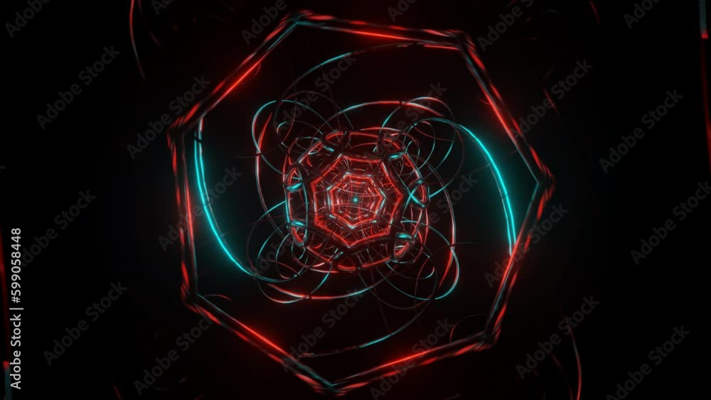 Aufkleber trippy sci-fi visuals in a multicolor hypnotic and flashing vj loop generative ai
