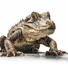 Naklejka premium Crocodile isolated on white background (Generative AI)