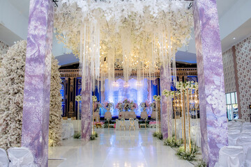 Indonesian Indoor wedding decoration from another customs and culture