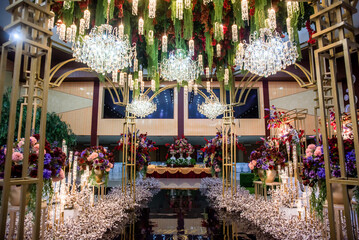 Indonesian Indoor wedding decoration from another customs and culture