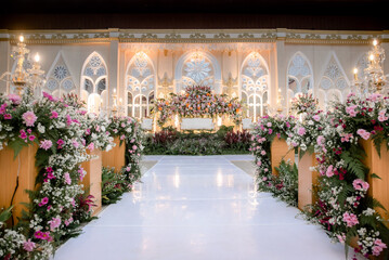Indonesian Indoor wedding decoration from another customs and culture