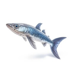 Fototapeta premium Baby Barracuda isolated on white (generative AI)