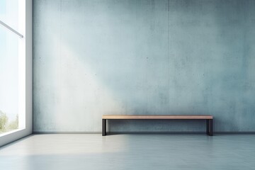an empty room with a bench in front of a window, inviting the viewer to sit and enjoy the view Generative AI
