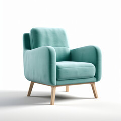 Modern armchair isolated. Illustration AI Generative.