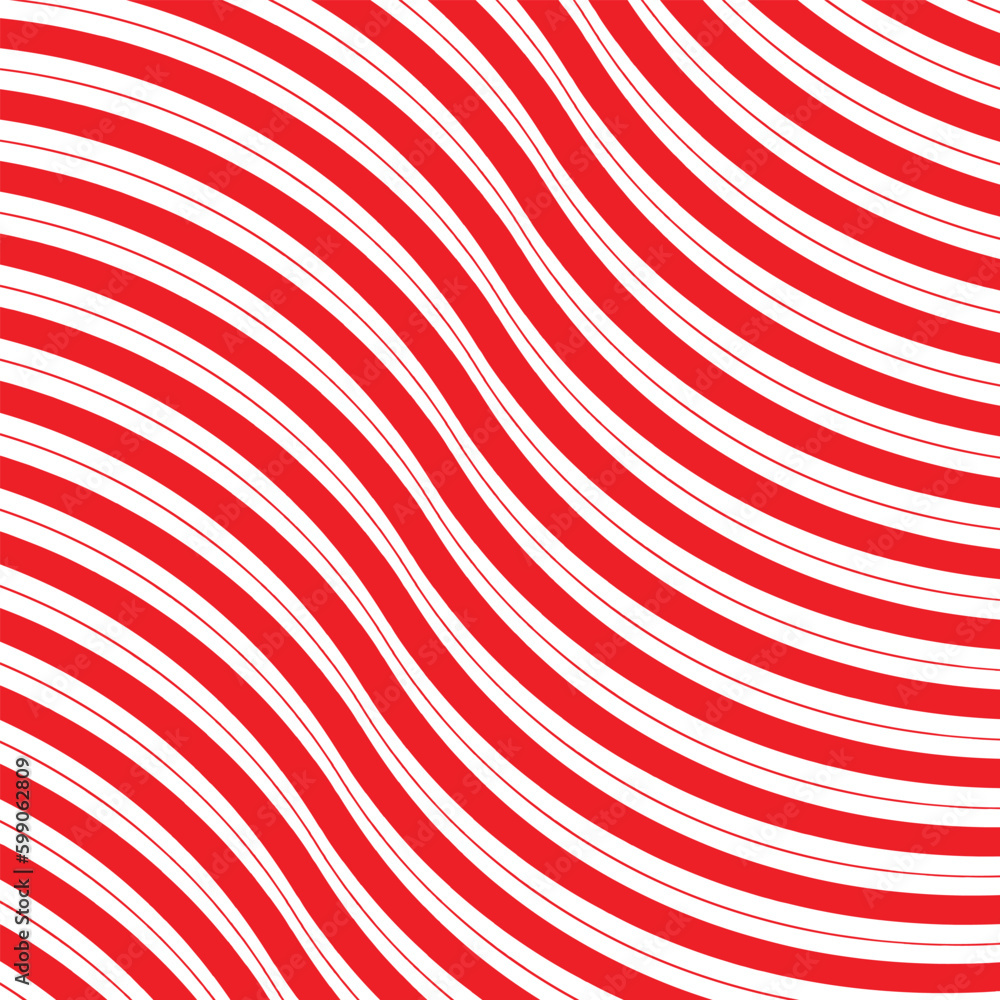 Poster abstract seamless red line wave pattern art.