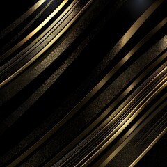 Black background paper with golden stripes ,Generative AI