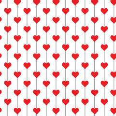 Fototapeta na wymiar abstract red heart and line pattern art.