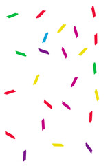 Falling Confetti Independence Vector White