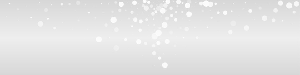Obraz premium White Snowflake Vector Grey Panoramic Background.