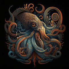 Tribal Octopus He'e