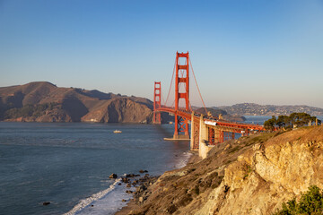 Golden Gate Bridge and Fort Point Rock