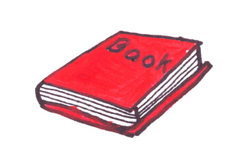 book paint art isolated on white background