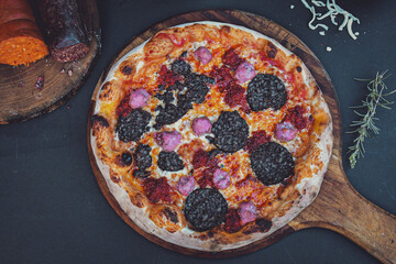 cake with chocolate and nuts