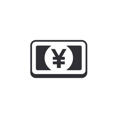 Fototapeta premium Yen sign. Yuan symbol. Yen bill. Bank payment symbol. Finance symbol. Currency symbol. Japanese currency. Yuan icon. Cash icon. Currency exchange. Pay icon. Money icon. Paper money. Tax. Banknote yuan