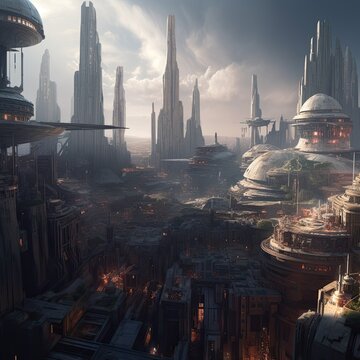Coruscant City, Concept Artwork, 4K, Star Wars