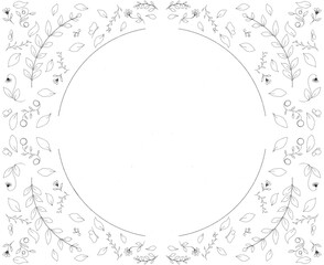 abstract floral frame