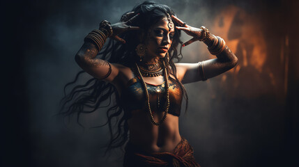Obraz premium Ancient Indian goddess dancing