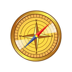 Compass vector illustration in cartoon style isolated on white background Generative AI