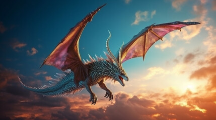 dragon in the sky .generative ai