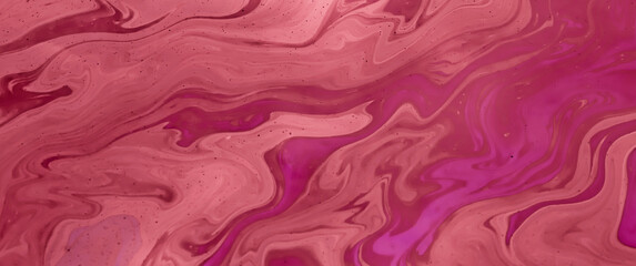 red stains of gasoline oil on the water, iridescence