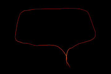 glowing wire in the dark. red-hot wire