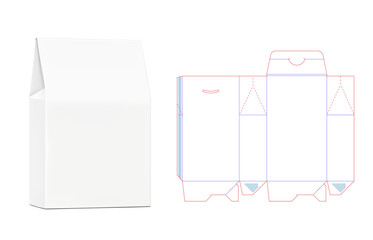 Realistic cardboard packaging box mockup with two projection. Vector illustration isolated on white background. Can be use for medicine, food, cosmetic and other. Ready for your presentation. EPS10.	