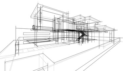 Fototapeta premium sketch of a house
