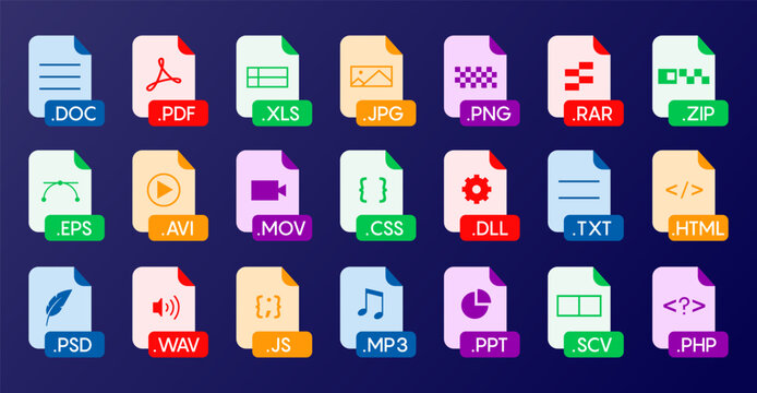 web file labels icon set vector illustration.