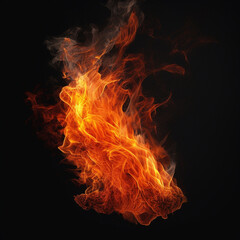 Fototapeta na wymiar Burning fire flame generative AI