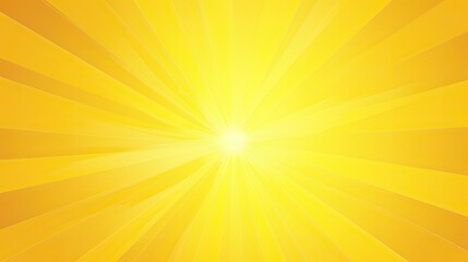 Fototapeta premium Bright sun rays of light against a yellow background. Generative AI 