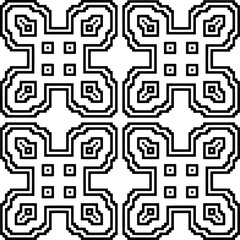 Geometric pattern.  Black and white pattern for web page, textures, card, poster, fabric, textile.
