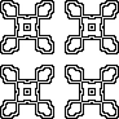 Geometric pattern.  Black and white pattern for web page, textures, card, poster, fabric, textile.