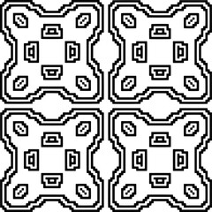 Geometric pattern.  Black and white pattern for web page, textures, card, poster, fabric, textile.