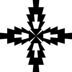 Geometric pattern.  Black and white pattern for web page, textures, card, poster, fabric, textile.
