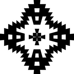 Geometric pattern.  Black and white pattern for web page, textures, card, poster, fabric, textile.
