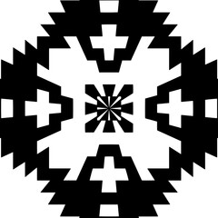 Obraz premium Geometric pattern. Black and white pattern for web page, textures, card, poster, fabric, textile. 