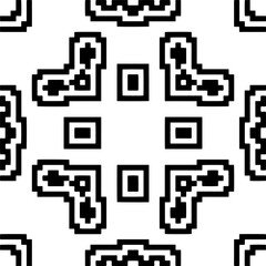 Geometric pattern.  Black and white pattern for web page, textures, card, poster, fabric, textile.
