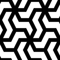 Mosaic. Zigzag figures ornament. Repeated puzzle shapes background. Mosaics motif. Grate wallpaper. Grid backdrop. Digital paper, page fills, web design, textile print. Seamless abstract pattern.